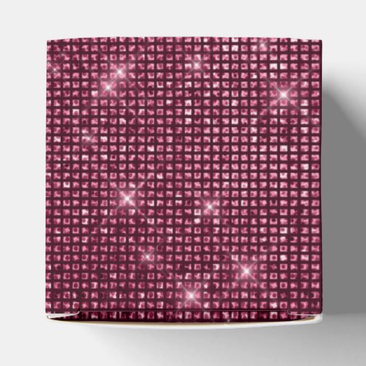 Bourgogne & Black Shimmer Monogram - Jouw naam toe Bedankdoosjes (Bovenkant)