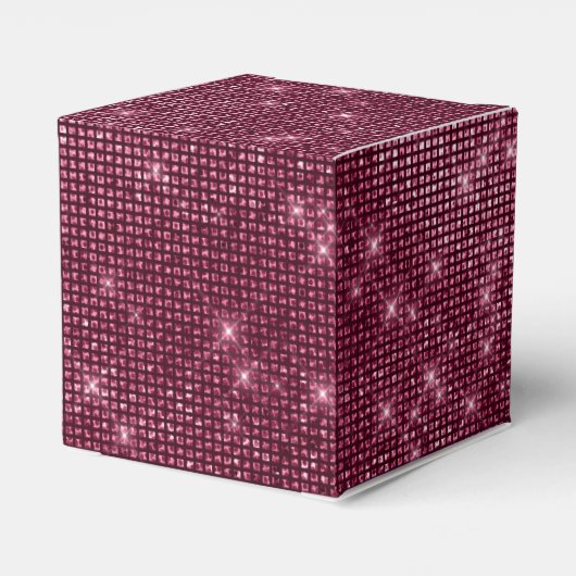 Bourgogne & Black Shimmer Monogram - Jouw naam toe Bedankdoosjes (Achterkant)