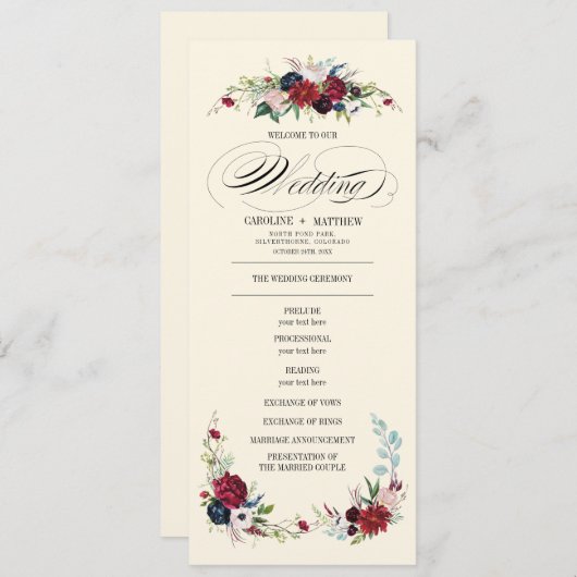 Bourgogne | Blauw | Programma voor de uitwisseling (Voorkant / Achterkant)