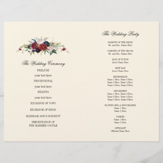 Bourgogne | Blauw | Programma voor de uitwisseling (Achterkant)