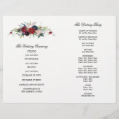 Bourgogne | Blauw | Programma voor het rode Floral (Achterkant)