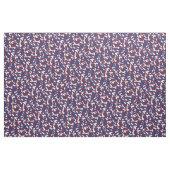 Bourgogne, Blauwe en Witte Camo Stof (Yard (91,4 cm))
