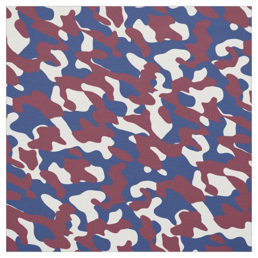 Bourgogne, Blauwe en Witte Camo Stof (Swatch)