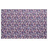 Bourgogne, Blauwe en Witte Camo Stof (Yard (91,4 cm))