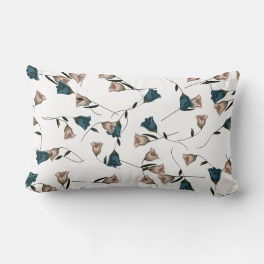 Bourgogne, Blauwgroen, Beige Bruiloft Rozen Pas ge Kussen (Achterkant)