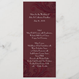 Bourgogne Bloeiende Skinny Wedding Table Menu