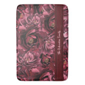 Bourgogne Bloem Elegantie Badmat (Voorkant Verticaal)