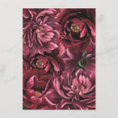 Bourgogne Bloem Elegantie met Gouden Accenten Brui Menu (Achterkant)