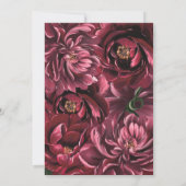 Bourgogne Bloem Elegantie met Gouden Accenten Brui Save The Date (Achterkant)