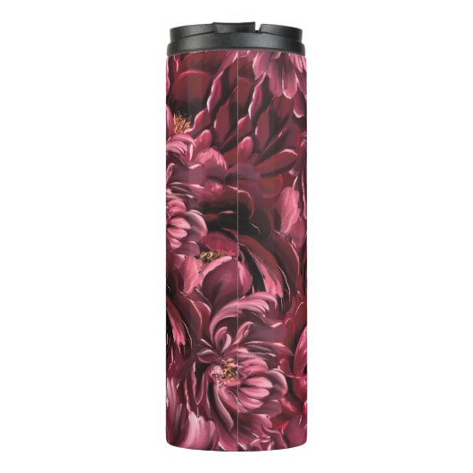 Bourgogne Bloem Elegantie Thermosbeker (Achterkant)