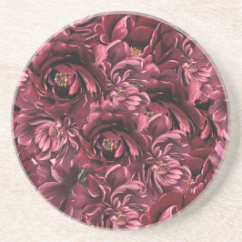 Bourgogne Bloem Elegantie Zandsteen Onderzetter