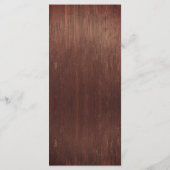 Bourgogne Bloem Mason Jar Hout Bruiloft Lichten Menu (Achterkant)