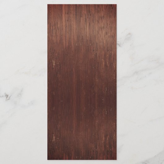 Bourgogne Bloem Mason Jar Hout Bruiloft Lichten Menu (Achterkant)