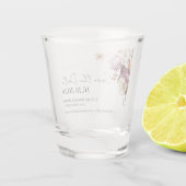 Bourgogne Bloemboog Fall Wedding Shot Glas (Achterkant)