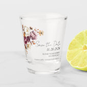 Bourgogne Bloemboog Fall Wedding Shot Glas (Voorkant)