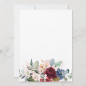 Bourgogne Bloemen 60e Verjaardagsfeest Kaart (Achterkant)