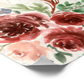 Bourgogne Bloemen Anand Karaj Bruiloft Welkomstbor Poster (Hoek)