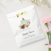 Bourgogne Bloemen Blauwe Pompoen Herfst in Liefde  Bedankzakje (Gezegeld)