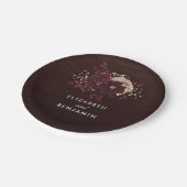 Bourgogne Bloemen Boeket Rustiek Boeket Herfst Papieren Bordje (Gekanteld)