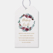 Bourgogne Bloemen Christelijk Zegen Kaarsengebed Cadeaulabel (Voorkant)