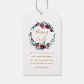 Bourgogne Bloemen Christelijk Zegen Kaarsengebed Cadeaulabel (Achterkant)