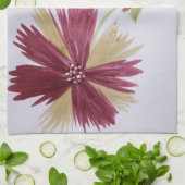 Bourgogne Bloemen Designer Handdoek (Gevouwen)