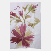 Bourgogne Bloemen Designer Handdoek (Verticaal)