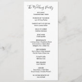 Bourgogne Bloemen en groen bruiloft programma Programmakaart (Achterkant)