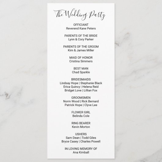 Bourgogne Bloemen en groen bruiloft programma Programmakaart (Achterkant)