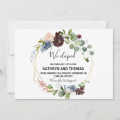 Bourgogne Bloemen en groen Elopement Aankondiging (Voorkant)