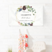 Bourgogne Bloemen en groen Vrijgezellenfeest Spandoek (Insitu)