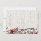 Bourgogne Bloemen en Jar Rustiek Vrijgezellenfeest Kaart (Achterkant)