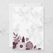 Bourgogne Bloemen en Wit Marmer Islamitische bruil Kaart (Achterkant)