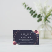 Bourgogne Bloemen Geometrische Midnight Blue Bruil Informatiekaartje (Staand voorkant)