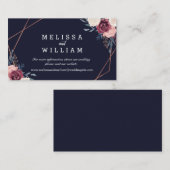 Bourgogne Bloemen Geometrische Midnight Blue Bruil Informatiekaartje (Voorkant / Achterkant)