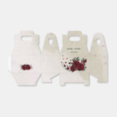 Bourgogne bloemen groen bruiloft bedankdoosjes (Uitgevouwen)