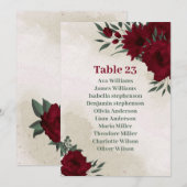 Bourgogne bloemen groen zitkaart kaart (Voorkant / Achterkant)