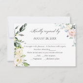 Bourgogne Bloemen Herfstboog Trouwen RSVP Kaarten (Voorkant)