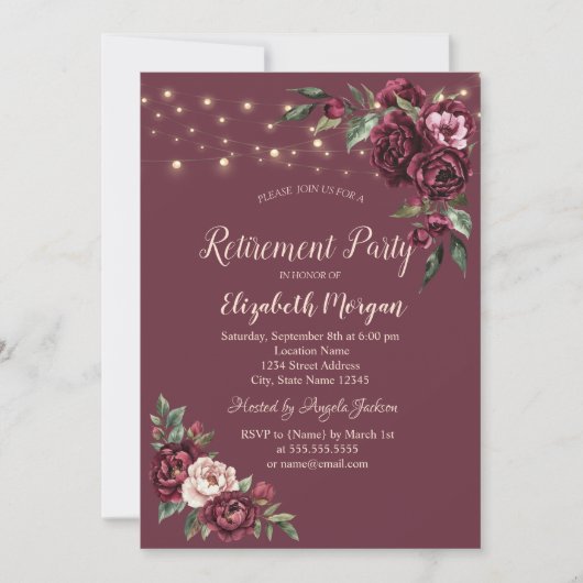 Bourgogne Bloemen Lichten Bourgondië Pensioen Kaart (Voorkant)