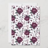 Bourgogne Bloemen Liefde in Bloom Dank u Bedankkaart (Achterkant)