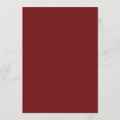 Bourgogne Bloemen Modern Script 5x7'' Trouwmenu Menu (Achterkant)
