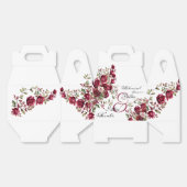 Bourgogne Bloemen Moderne 'Repetitie Diner' Trouwe Bedankdoosjes (Ongevouwen)