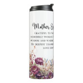 Bourgogne Bloemen Moeder van de bruid Tumbler Thermosbeker (Gedraaid links)