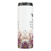 Bourgogne Bloemen Moeder van de bruid Tumbler Thermosbeker (Achterkant)