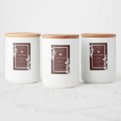 Bourgogne Bloemen Product Verpakking Labels & Voedselcontainer Etiket (Flessen)