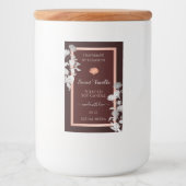 Bourgogne Bloemen Product Verpakking Labels & Voedselcontainer Etiket (Voorkant)