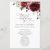 Bourgogne bloemen, rode bloemen, weddenschapsprogr (Voorkant)