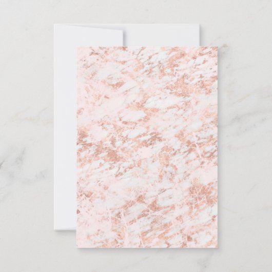 Bourgogne Bloemen & Roos Goud Marmered Bruiloft RS RSVP Kaartje (Achterkant)