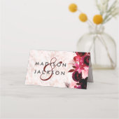 Bourgogne Bloemen & Roos Gouden Zittafel Nummer Plaatskaartje (Achterkant)