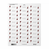 Bourgogne bloemen, roze bloemen, Vrijgezellenfeest Etiket (Full Sheet)